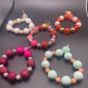 5ct Chunky Bubblegum Bead Bracelets